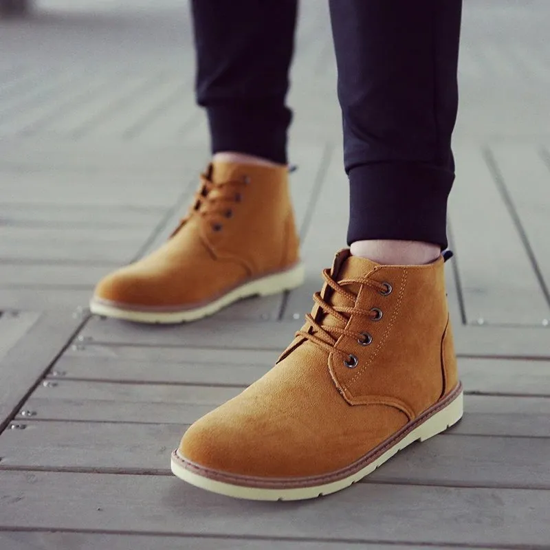 Men's Autumn/Winter Warm Casual Ankle Flat Boots
