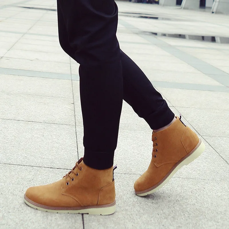 Men's Autumn/Winter Warm Casual Ankle Flat Boots