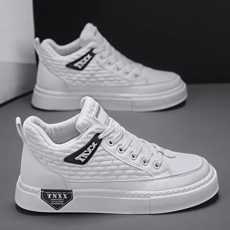 Men's new casual trendy leather sneakers