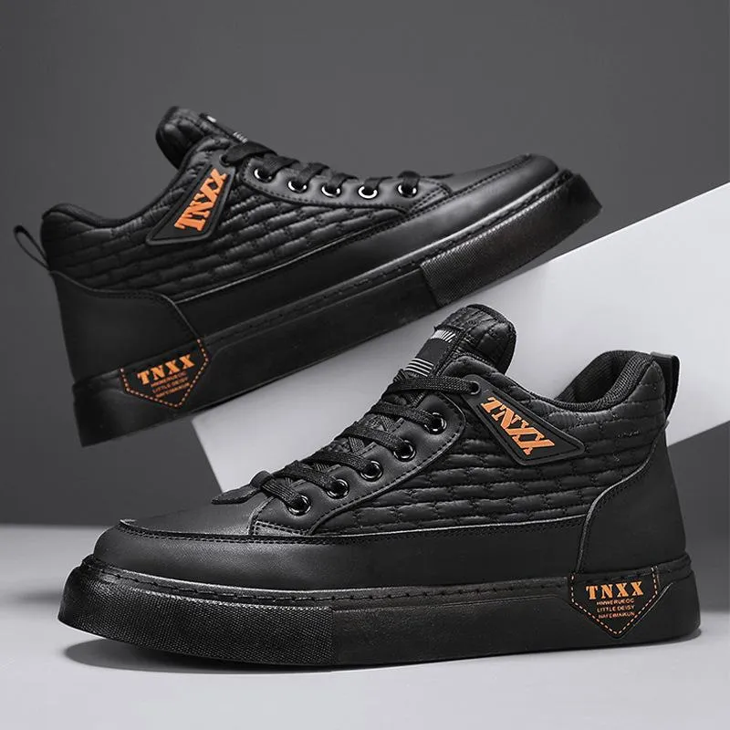 Men's new casual trendy leather sneakers