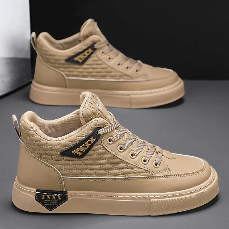 Men's new casual trendy leather sneakers