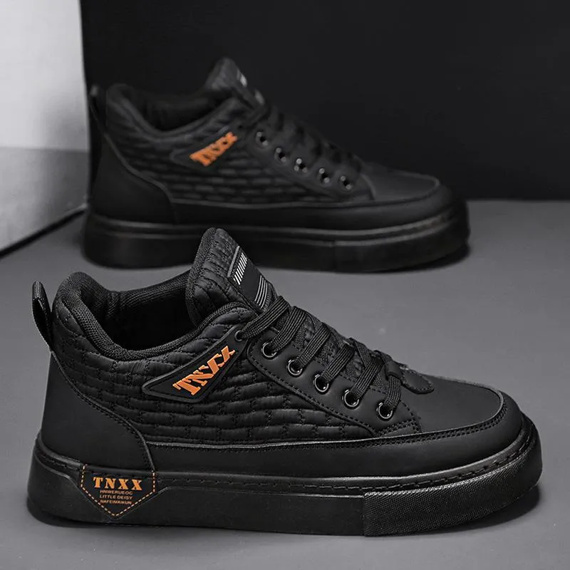 Men's new casual trendy leather sneakers