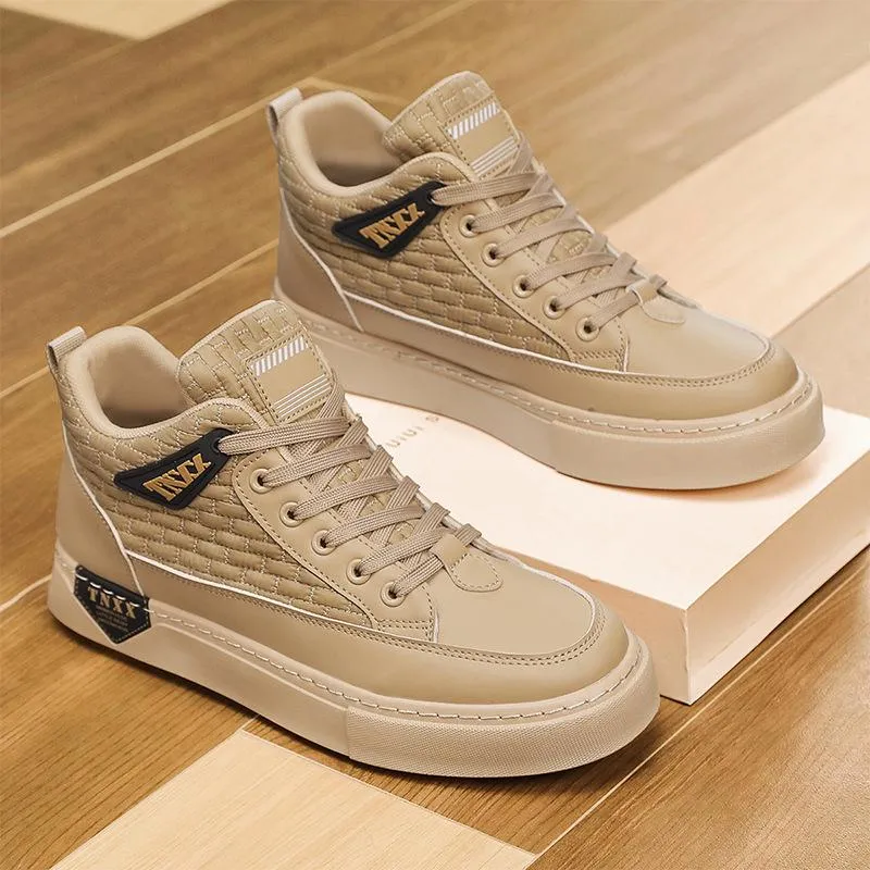 Men's new casual trendy leather sneakers