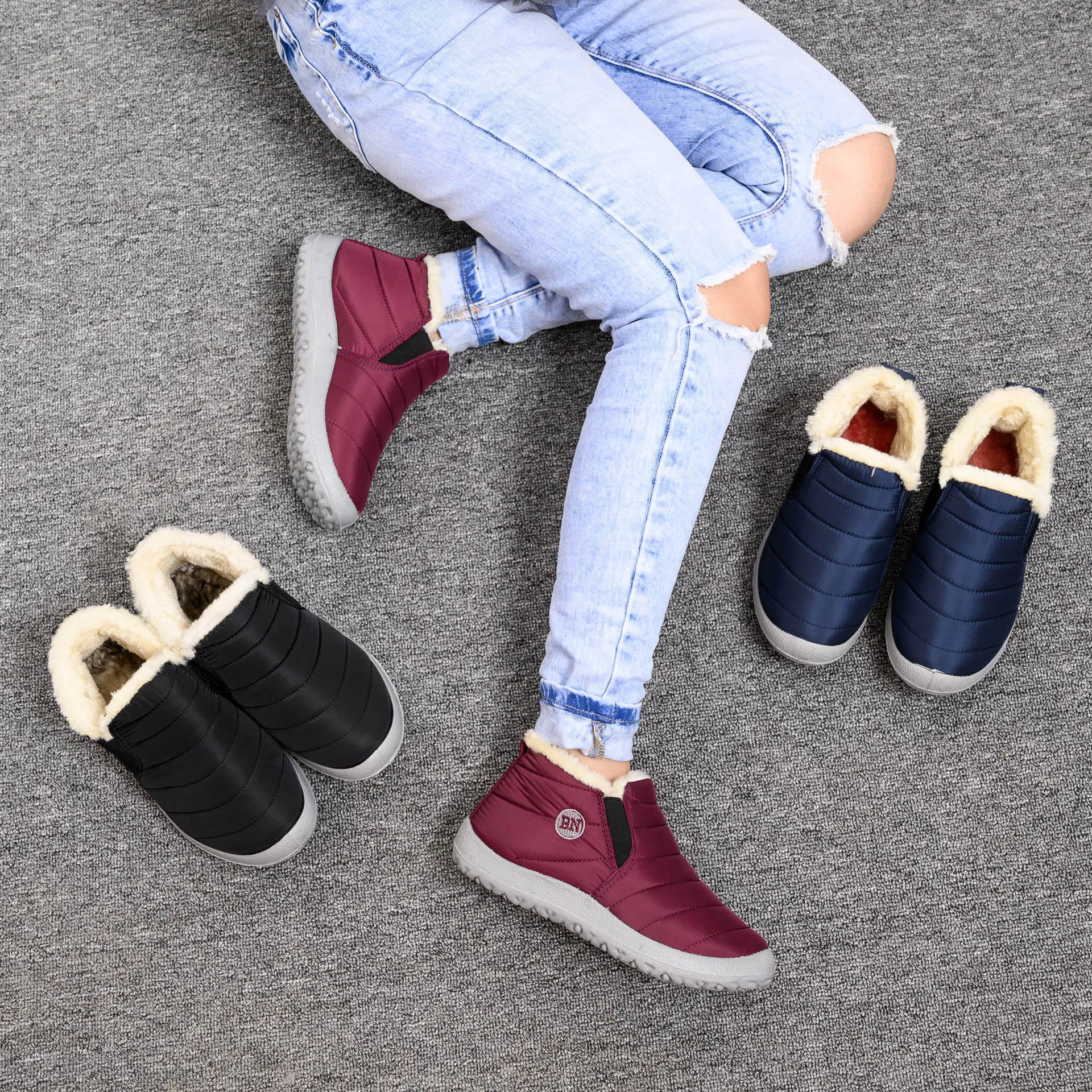Nanccy Winter Warm Flat Bottom Shoes