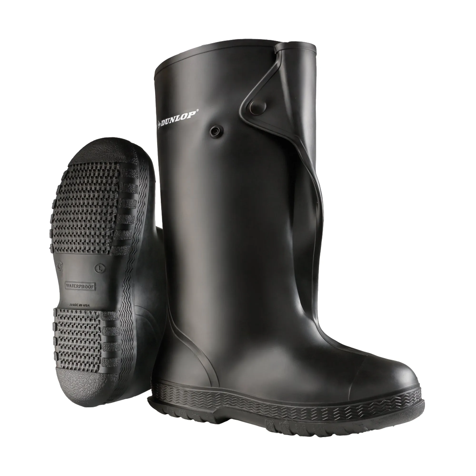 Overshoes, PVC, Snap Closure, Fits Men's 8 - 9