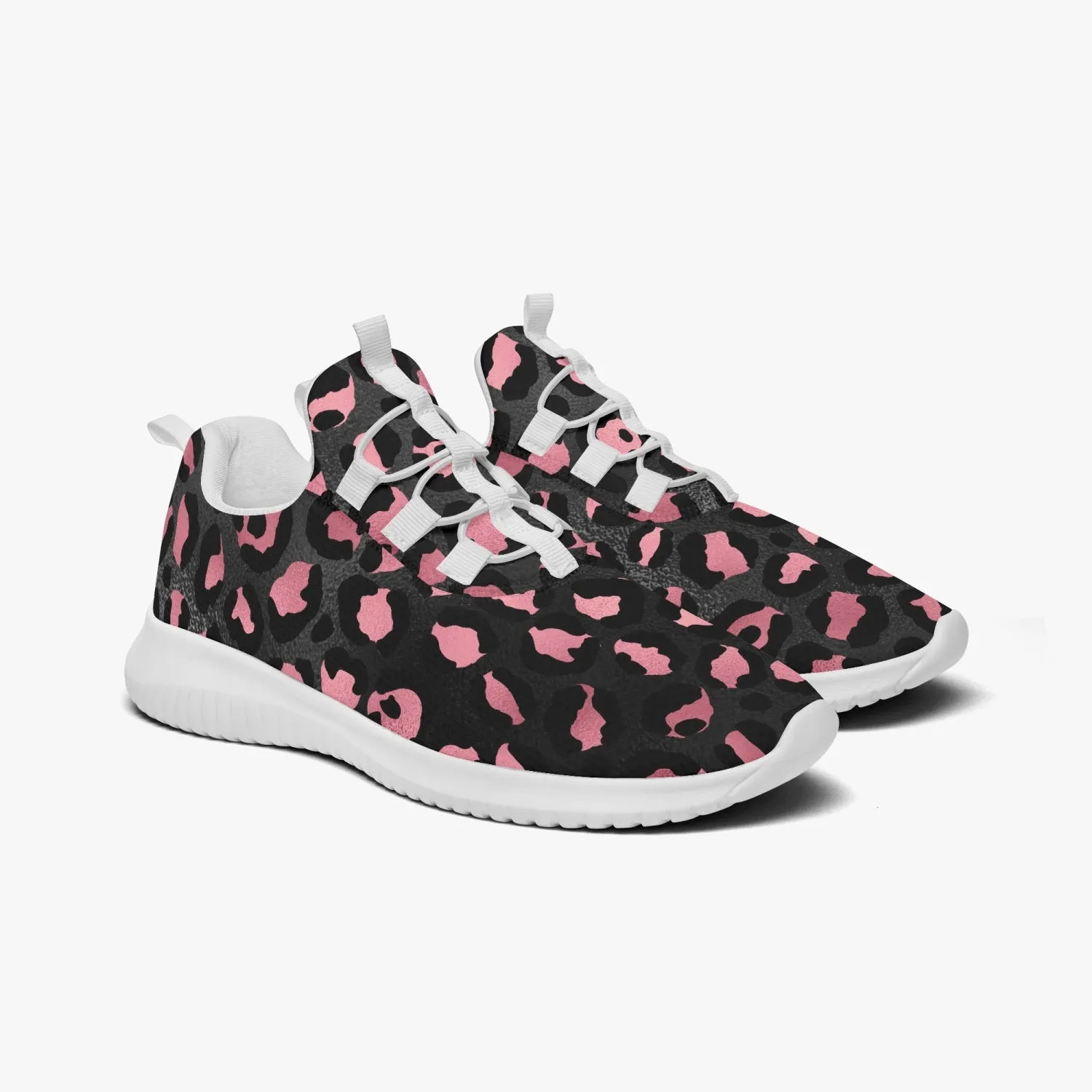 Pink & Black Leopard Women Sport Shoes