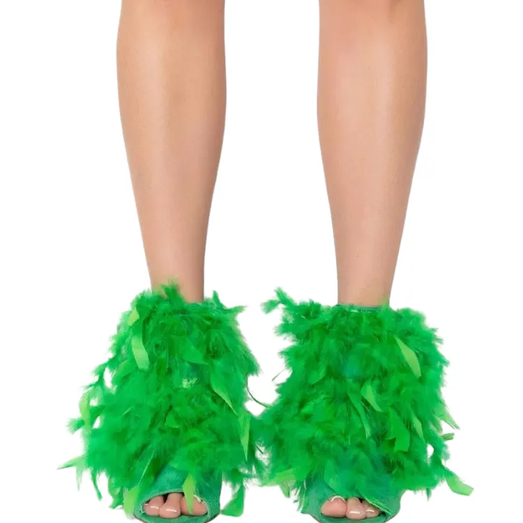 Pink Feather Finesse Ostrich Hair Heels