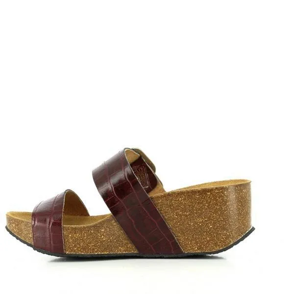 Plakton 273004 Burgundy Crocodile Wedges