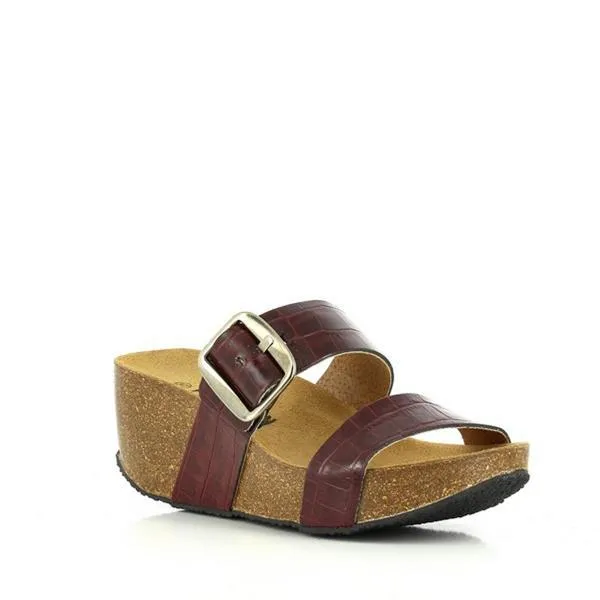 Plakton 273004 Burgundy Crocodile Wedges
