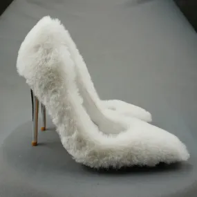 Plush Stiletto High Heels