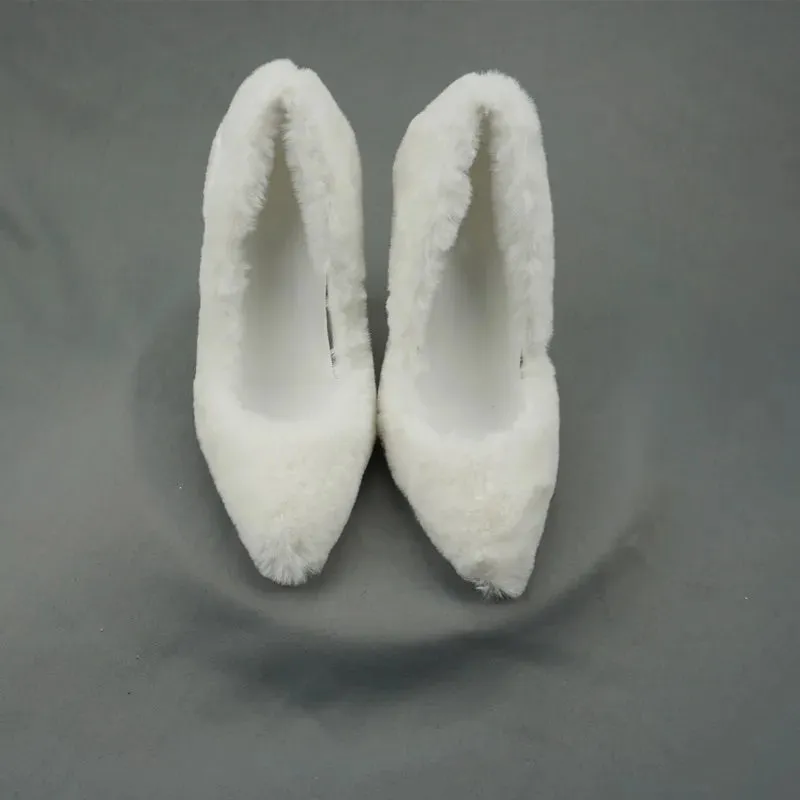 Plush Stiletto High Heels