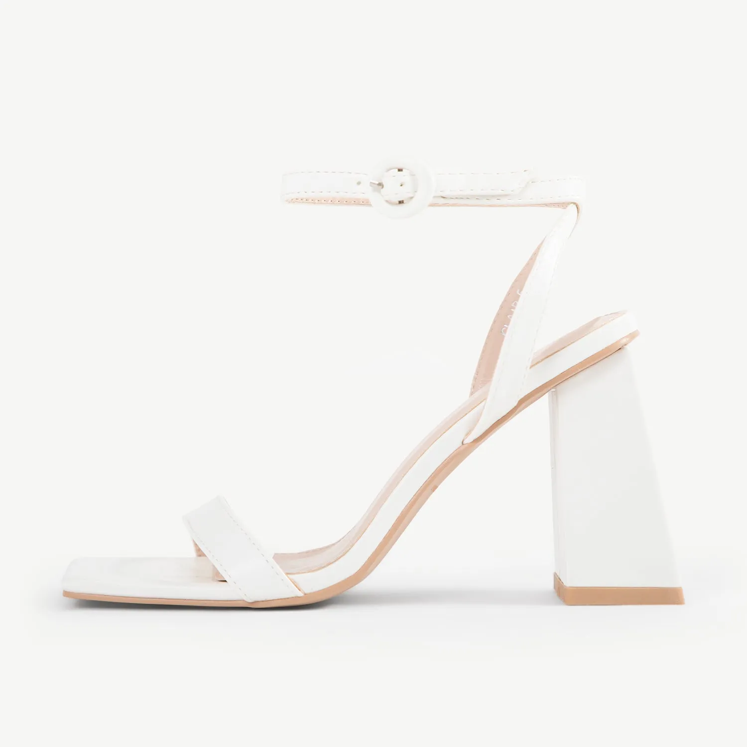 RAID Clair Block Heel In White