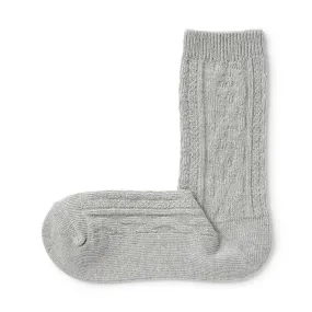Right Angle Cable Knit Socks