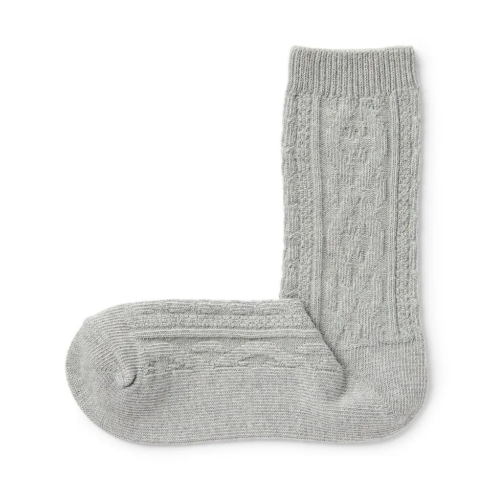 Right Angle Cable Knit Socks
