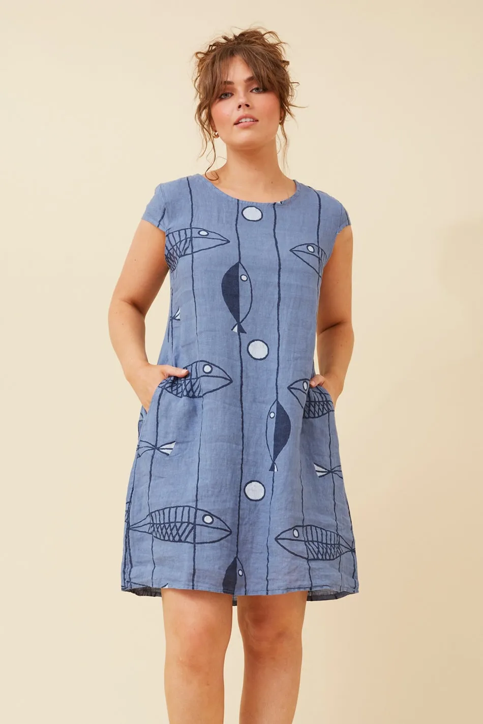 RIMINI LINEN SHIFT DRESS