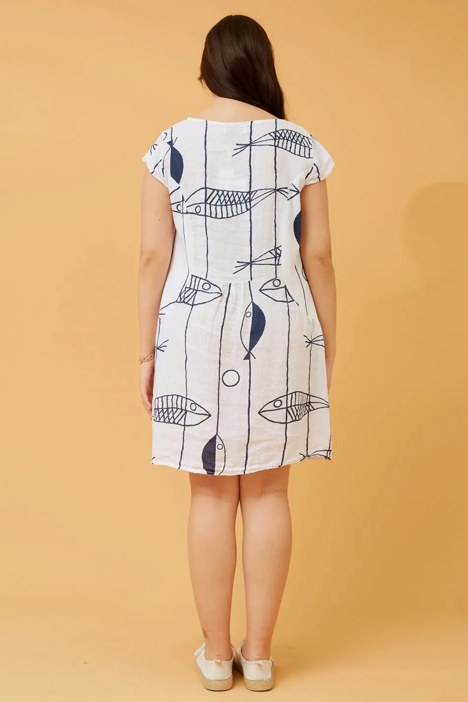 RIMINI LINEN SHIFT DRESS