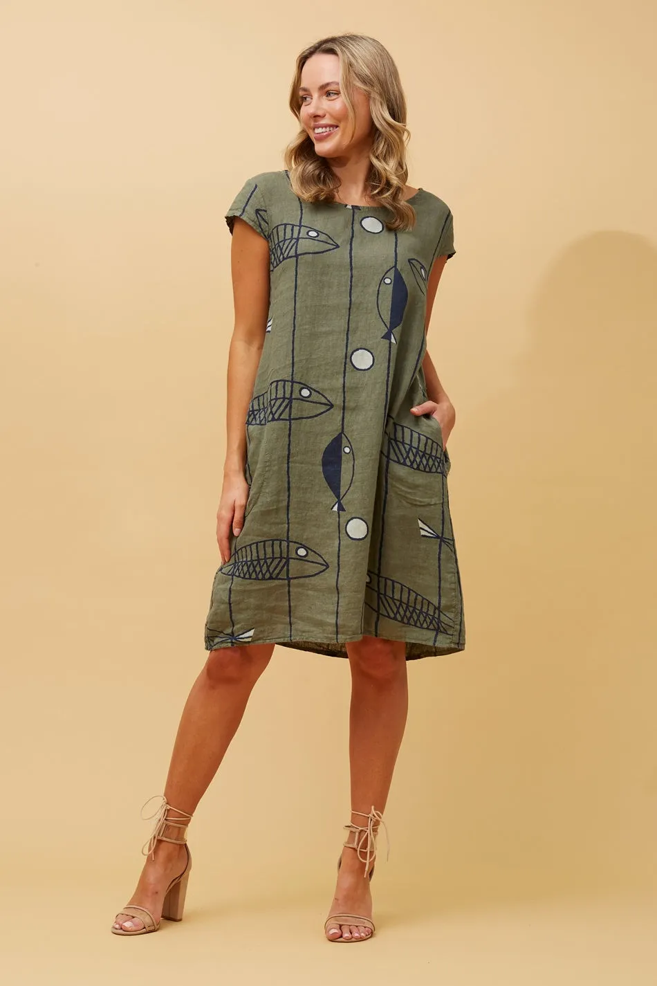 RIMINI LINEN SHIFT DRESS