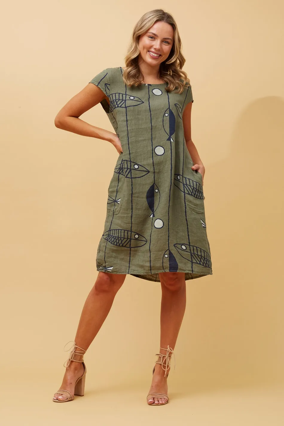 RIMINI LINEN SHIFT DRESS