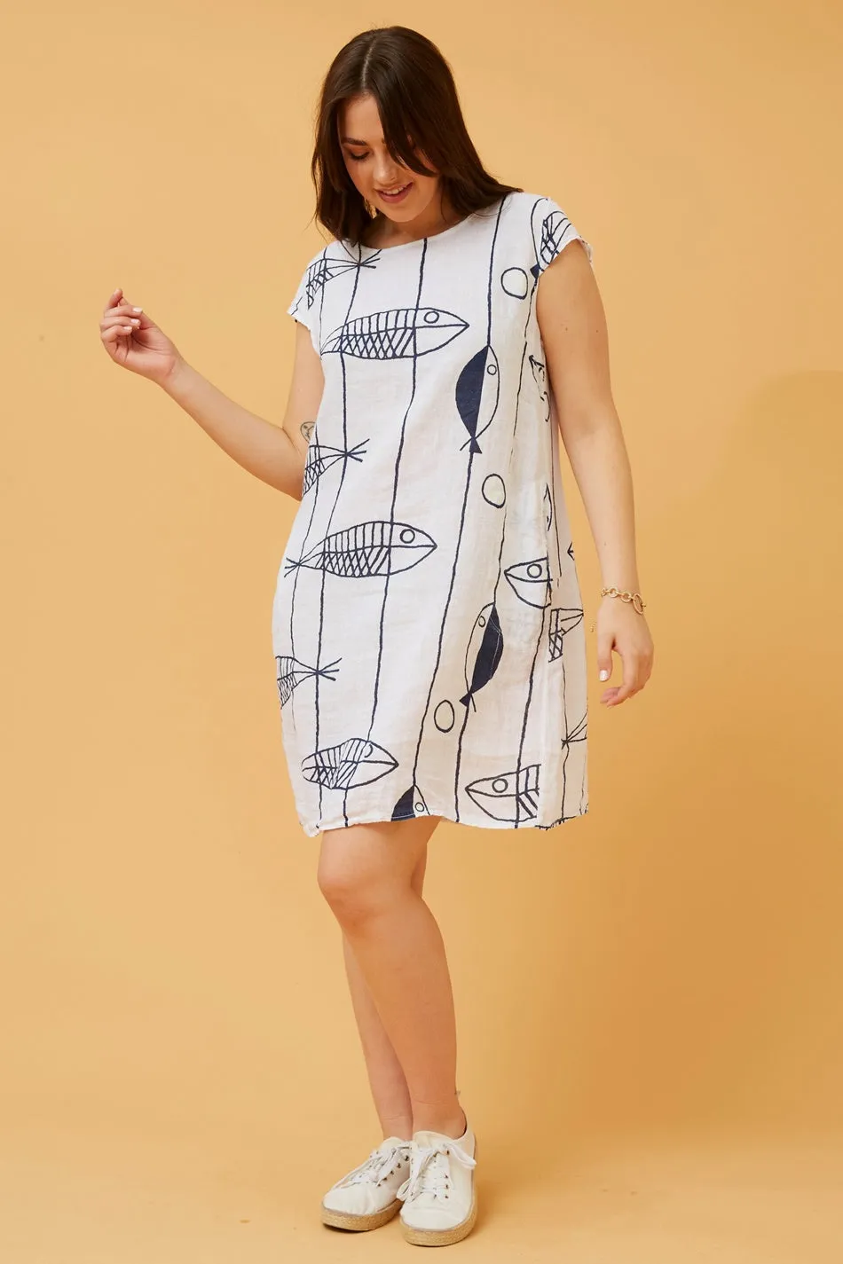RIMINI LINEN SHIFT DRESS