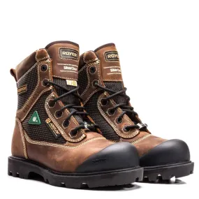 ROYER 8620FLX  FLX AIRFLOW WATERPROOF 8" SAFETY BOOTS - BROWN