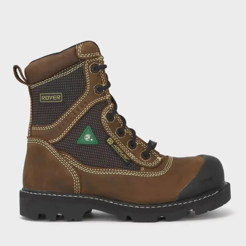 ROYER 8620FLX  FLX AIRFLOW WATERPROOF 8" SAFETY BOOTS - BROWN