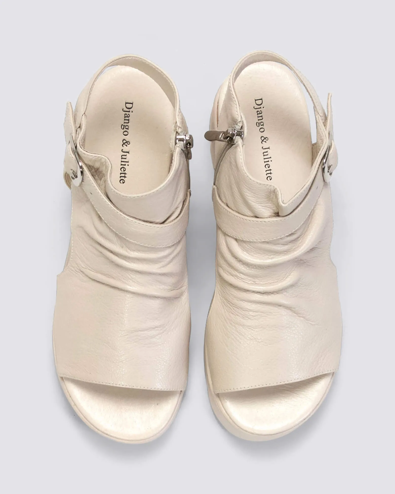 RUFUSS WEDGE SANDALS ALMOND LEATHER