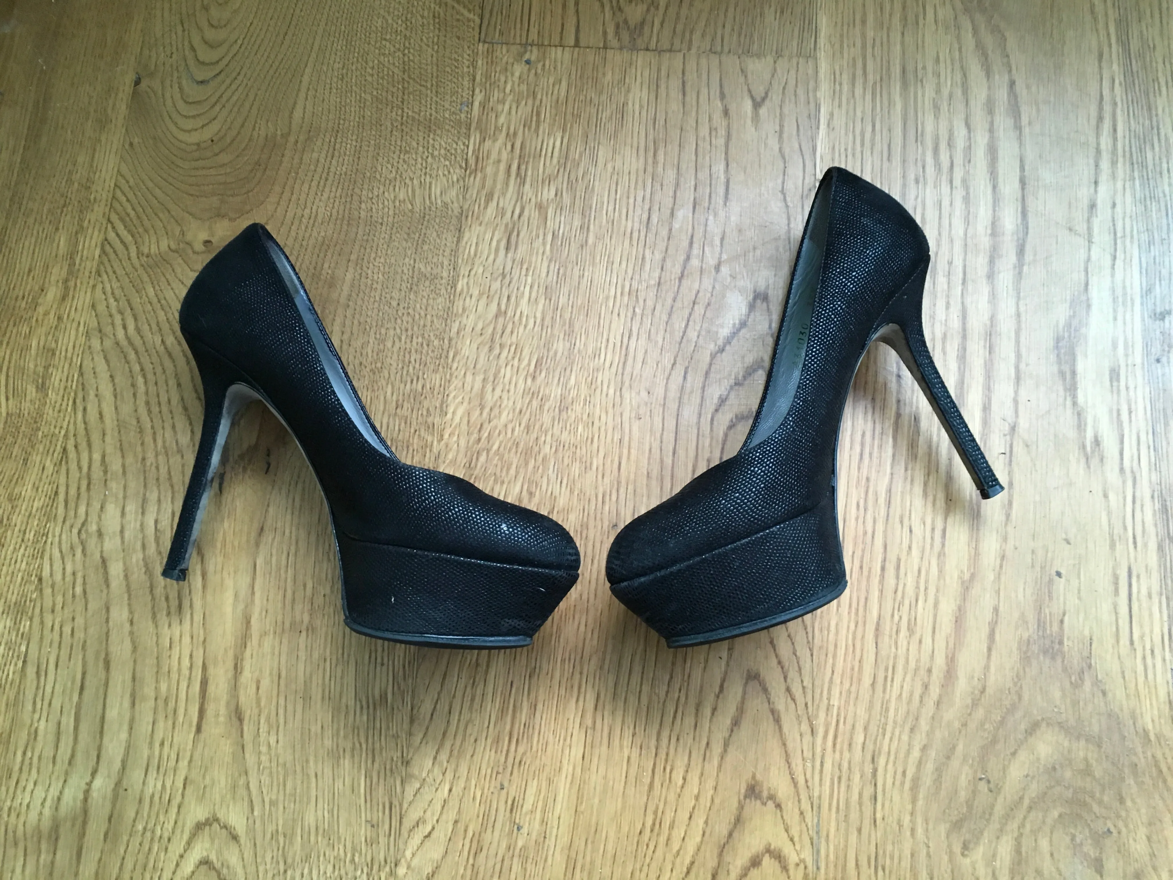SERGIO ROSSI PLATFORM BLACK PUMPS SHOES LADIES