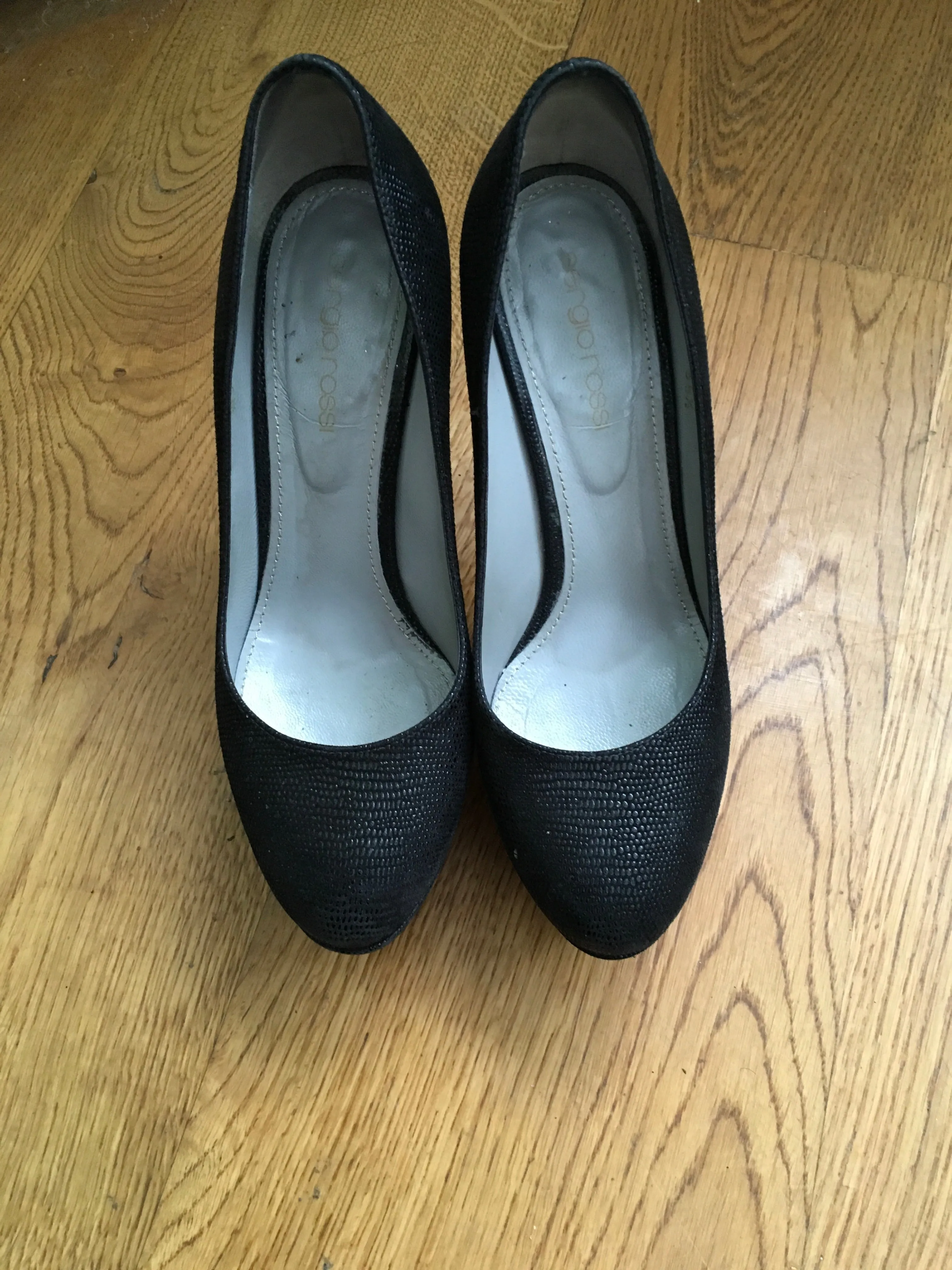 SERGIO ROSSI PLATFORM BLACK PUMPS SHOES LADIES