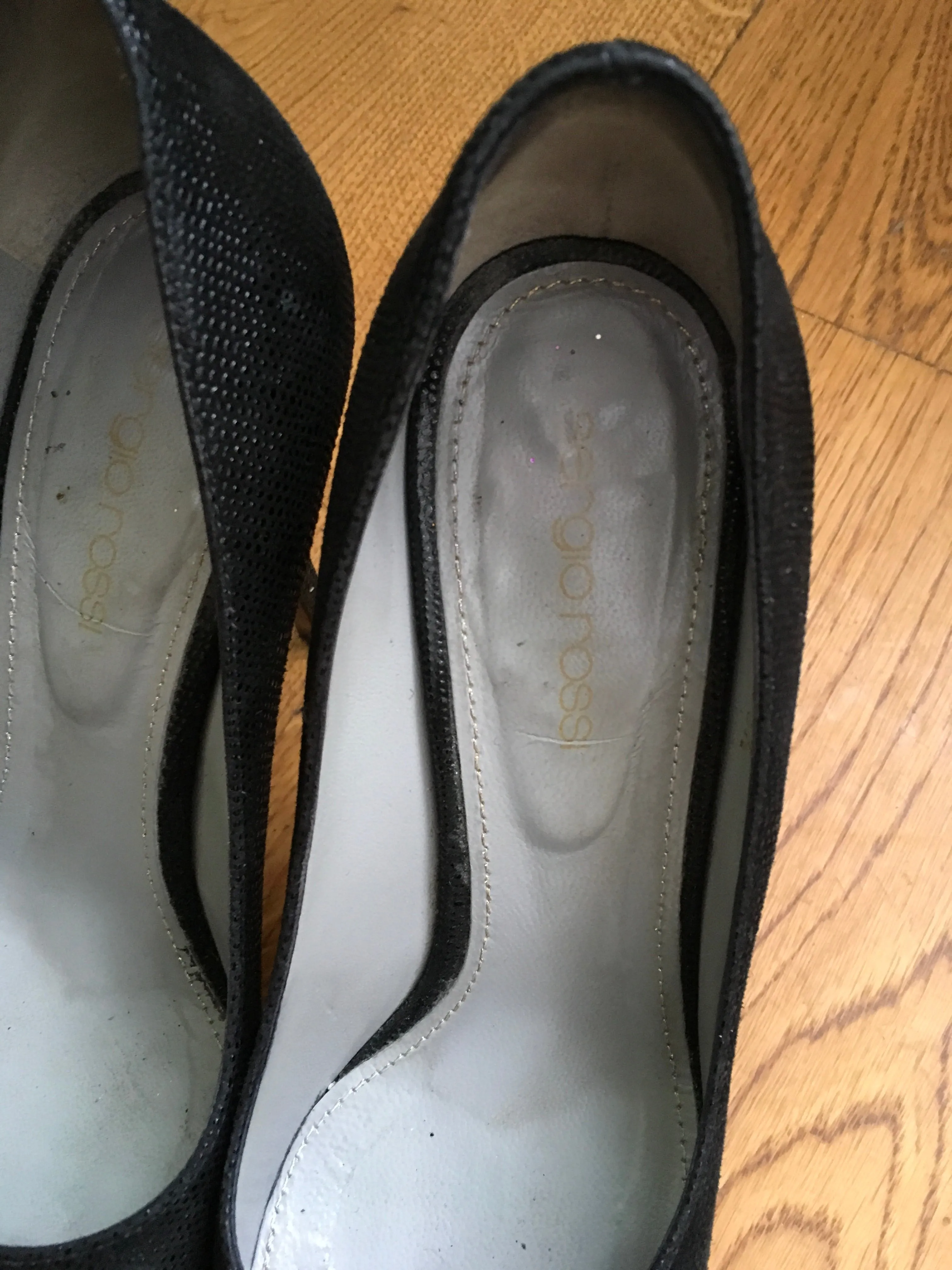 SERGIO ROSSI PLATFORM BLACK PUMPS SHOES LADIES