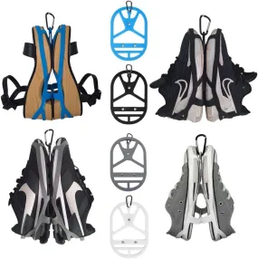 Shoe Holster For Backpack with Clip Hanger. Footwear Holder with Carabiner for Sneakers, Cleats, Bowling, Soccer, Basket, Football, Travel, Outdoors, Sports (Yellow Neon Glow In the Dark, L)