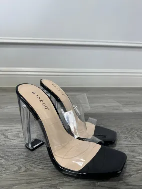 Slash - Black Transparent Heels
