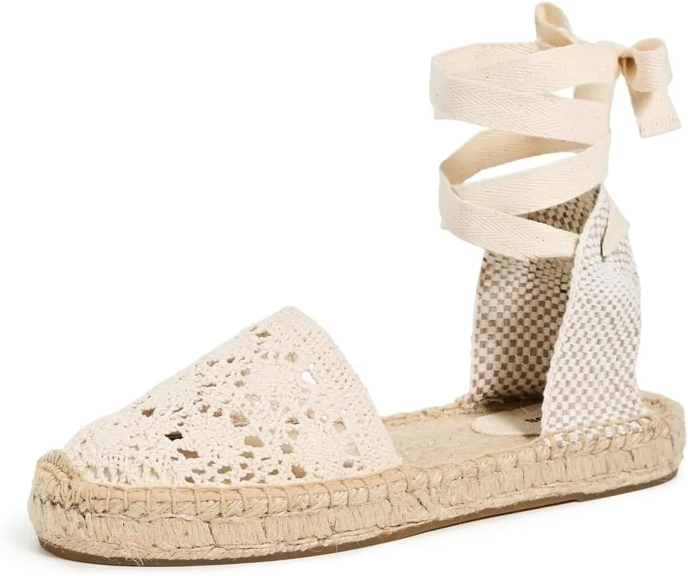 Soludos Women's The Lauren Lace Up Crochet Espadrilles