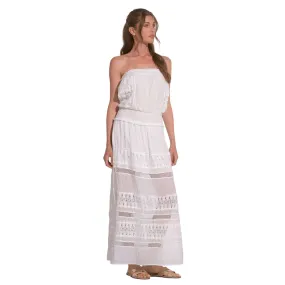 Strapless Crochet Lace Maxi Dress