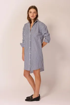 'T.Line' Stella Shirt Dress - Blue Stripe