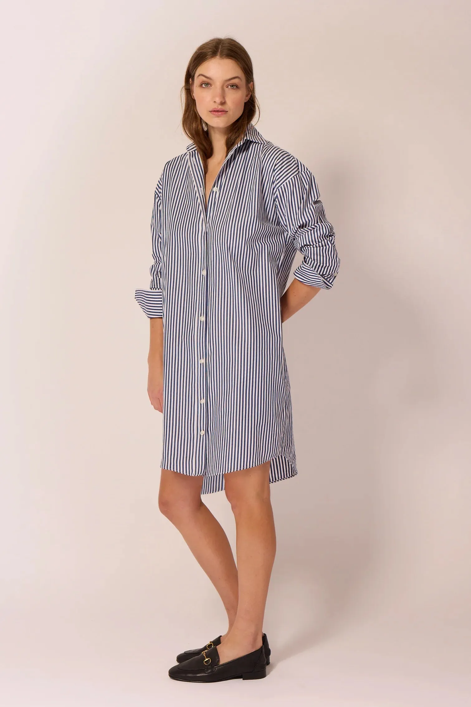 'T.Line' Stella Shirt Dress - Blue Stripe