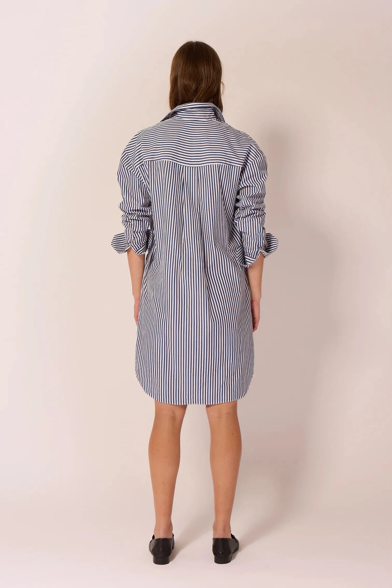 'T.Line' Stella Shirt Dress - Blue Stripe