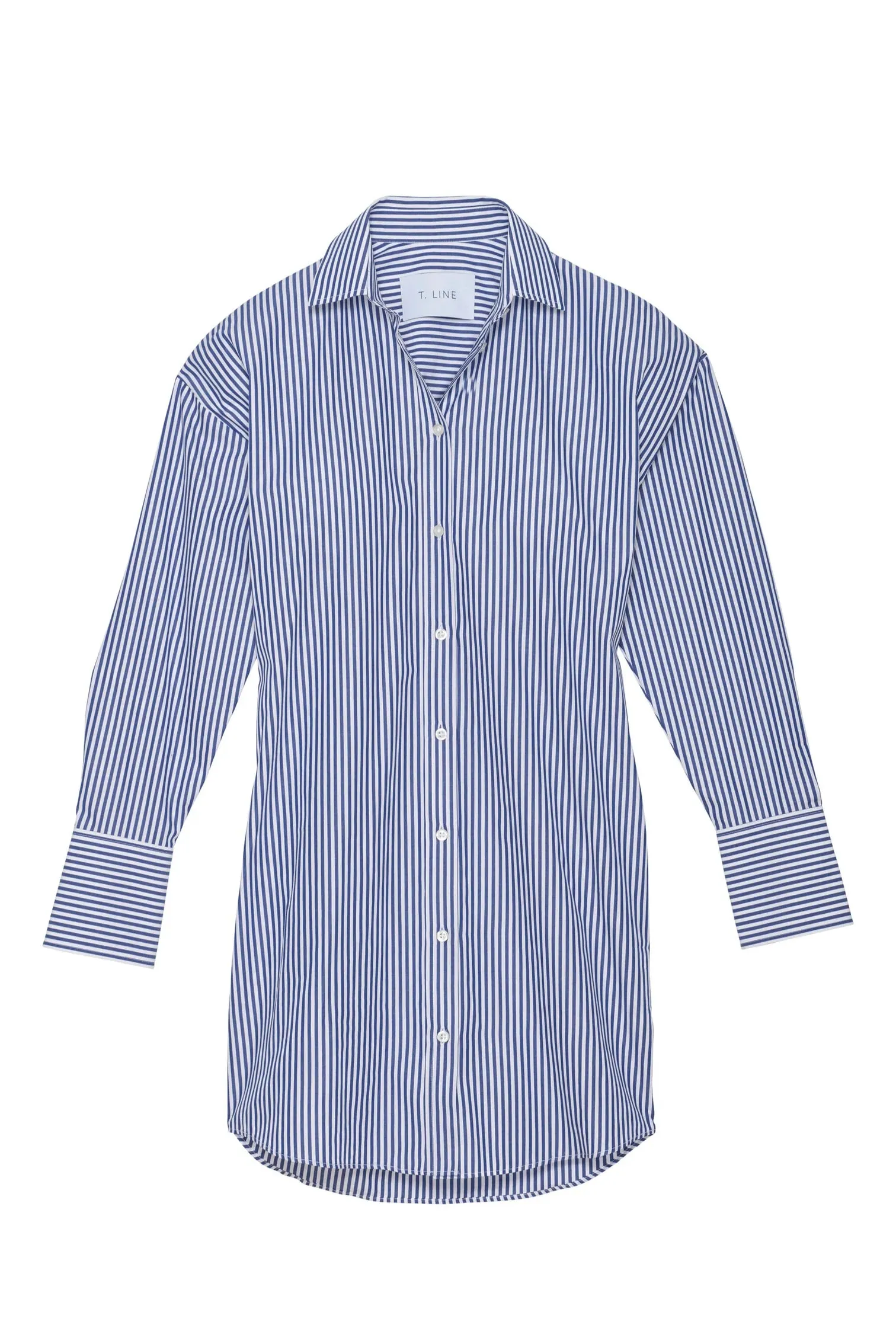 'T.Line' Stella Shirt Dress - Blue Stripe