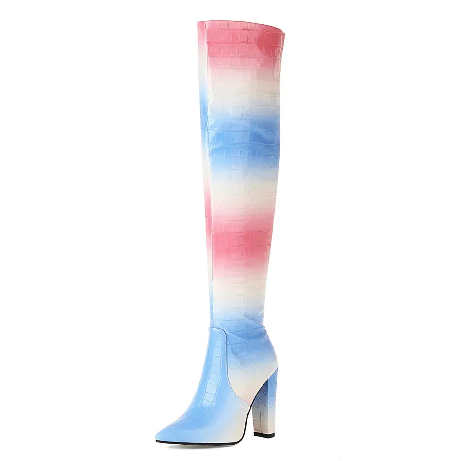 Trans Pride High Heel Boots