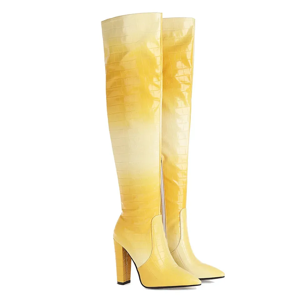 Trans Pride High Heel Boots
