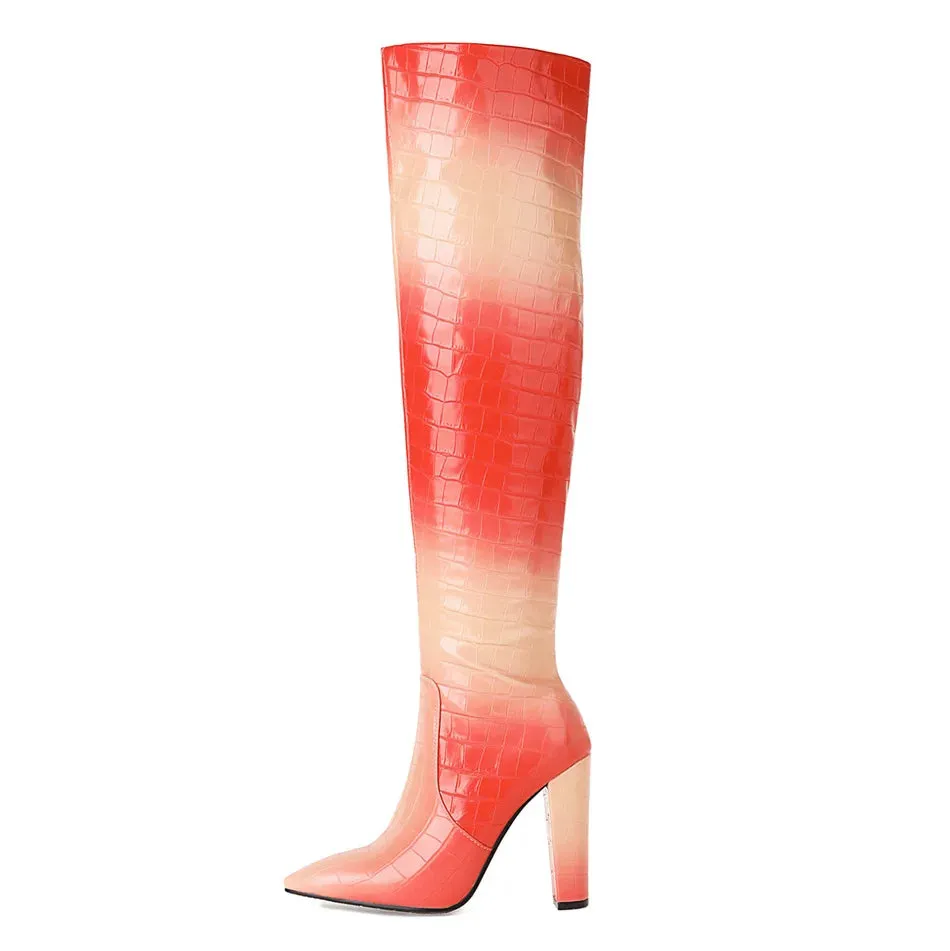 Trans Pride High Heel Boots