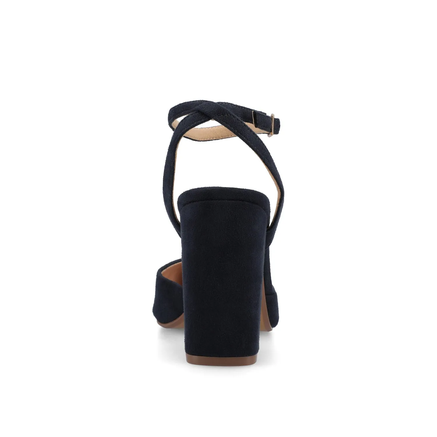 TYYRA BLOCK HEELS IN FAUX SUEDE