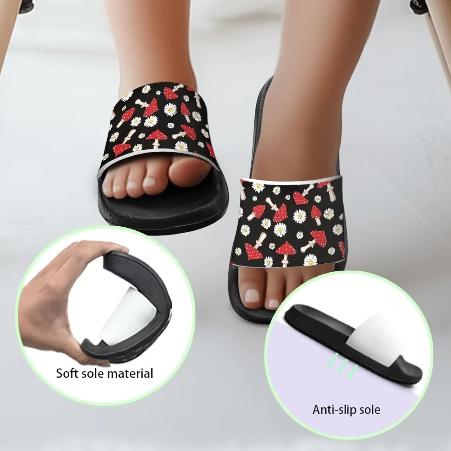 Unisex-Child Beach Slides Comfort Slide Sandals Slip Resistant Slippers for Indoor Outdoor Water Shoes Flip Flop