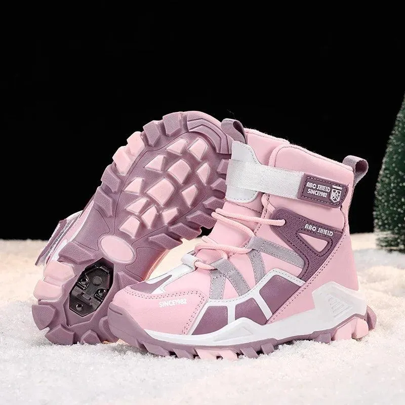 Warm, Durable - Anti-Slip Children's Plush Fur-Lined Snow Boots