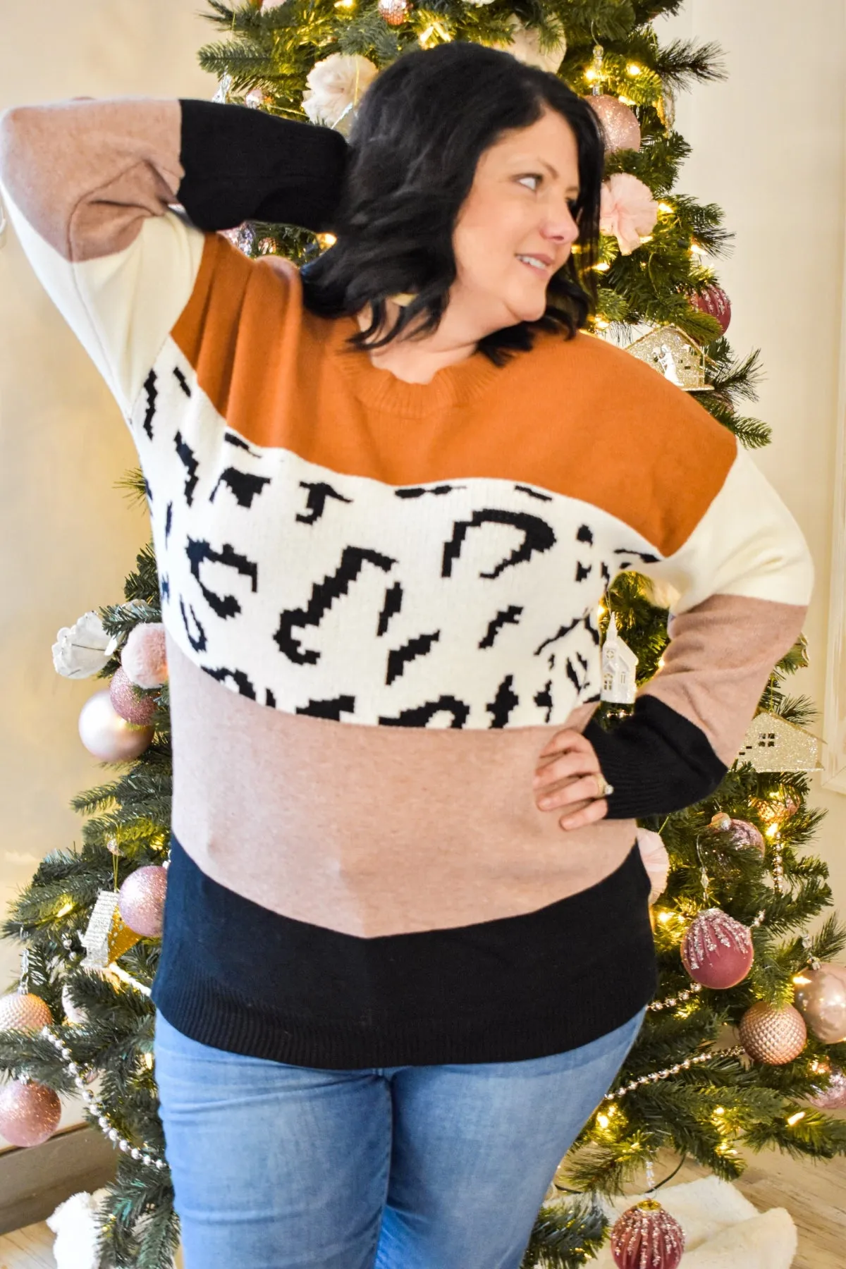 Warm Up Leopard Sweater