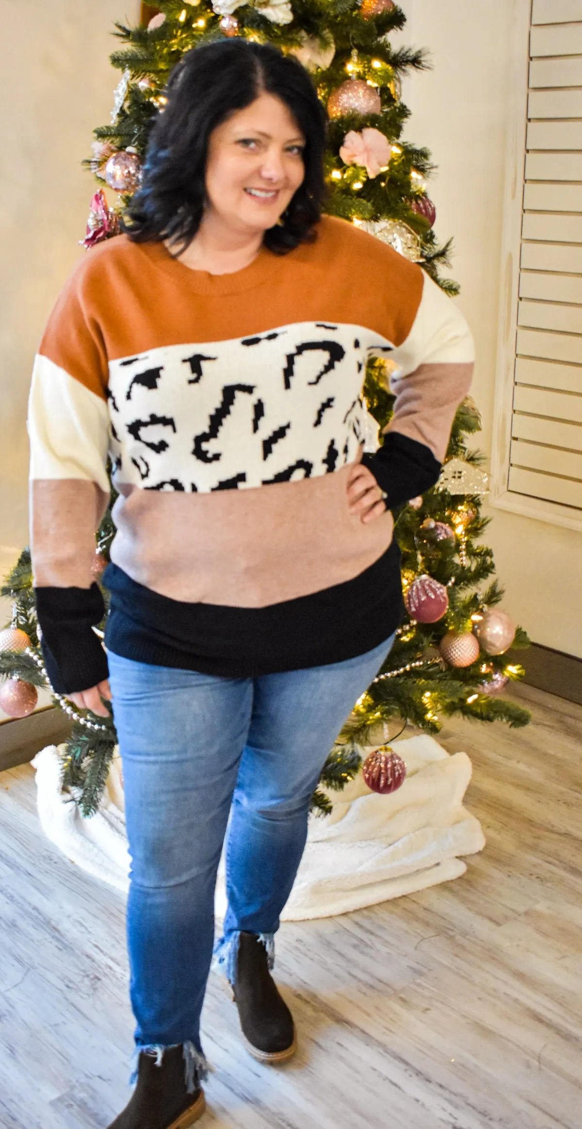 Warm Up Leopard Sweater