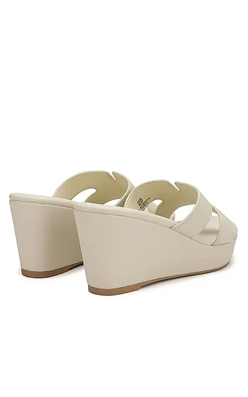 White Curve Wedges