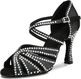 Women's Ballroom Dance Heels - Tango Salsa Latin Shoes & Cuban High Heels, 5CM/2Inch Heel Height