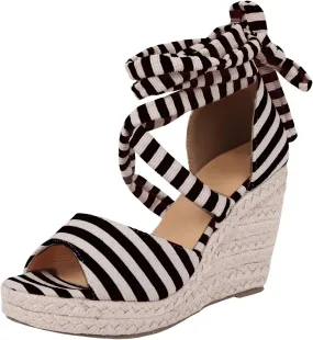 Womens Espadrilles Wedges Sandals Heels Open Toe Tie Lace Up Platform Ankle Strap Summer Dress Shoes Womens Espadrilles Wedges Sandals Heels Open Toe Tie Lace Up Platform Ankle Strap Summer Dress Shoes