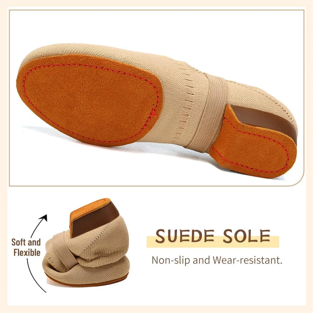 Women's Latin Dance Practice Shoes for Beginners 1" Low Heel Standard Ballroom Social Salsa Dancing Shoes