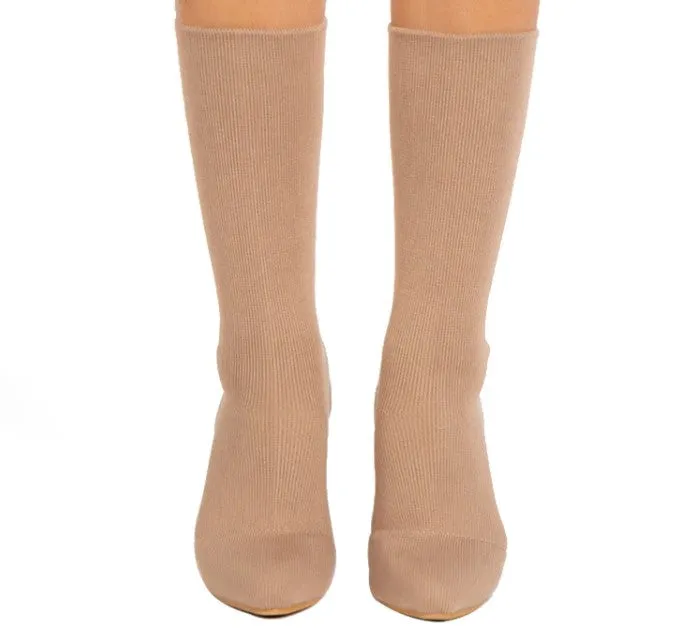 Women's Winter Warm Stretch High-Heeled Knitted Sock Boots